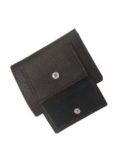 Forhans Tri-Fold Black Leather Wallet For Mens, Black Leather Grain Popper Wallet  - Image 5