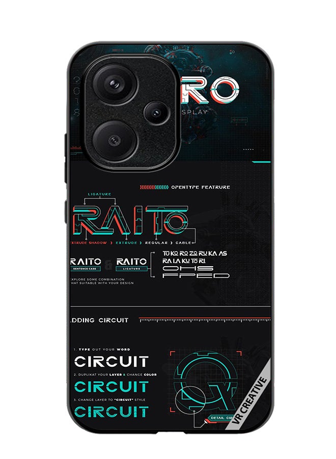 VR CREATIVE Protective Case Cover For Xiaomi Redmi 13C 5G Raito Circuit Design Multicolour - Image 1