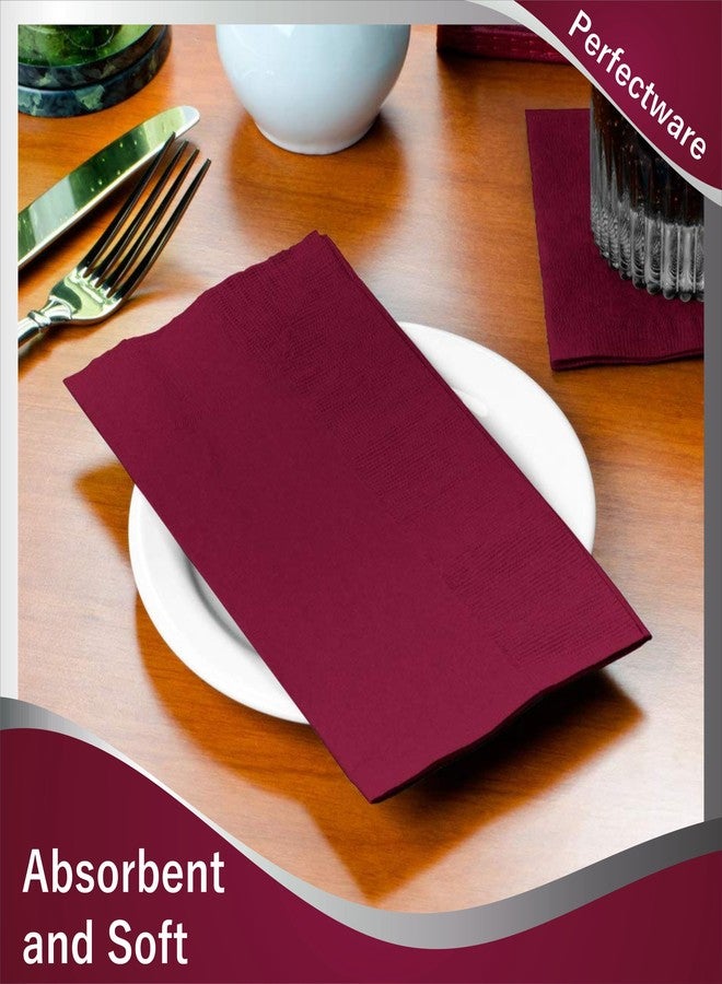 Perfect Stix Burgundy Paper Dinner Napkins, 2-Ply, 15 x 17 Inch, 125 Count - Image 3