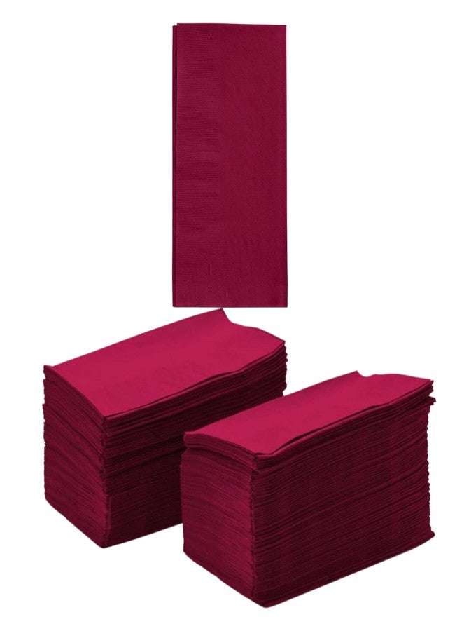 Perfect Stix Burgundy Paper Dinner Napkins, 2-Ply, 15 x 17 Inch, 125 Count - Image 1