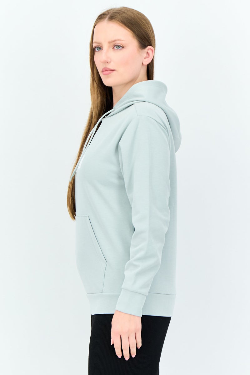 Adidas هودي خارجي طويل الأكمام للنساء، لون أخضر مريمي - Image 4