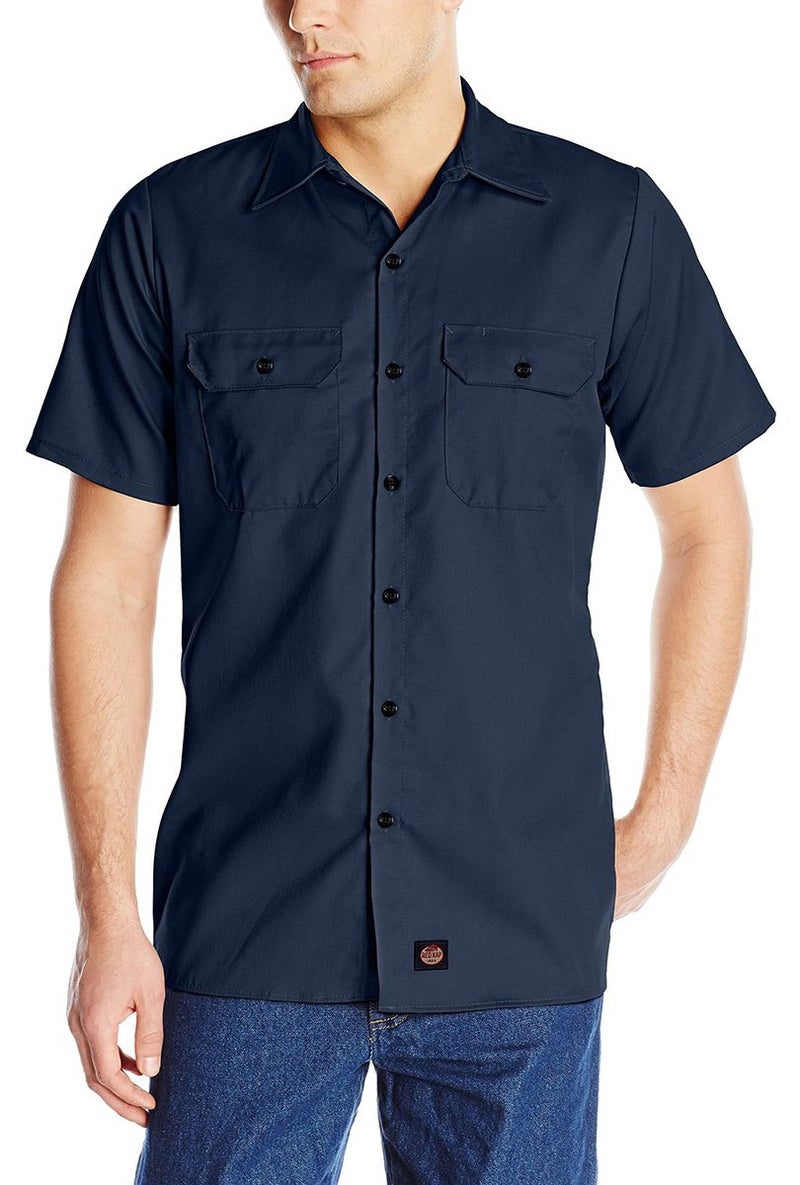Red Kap Men's Standard Utility Uniform Shirt, Navy, 2X-Large