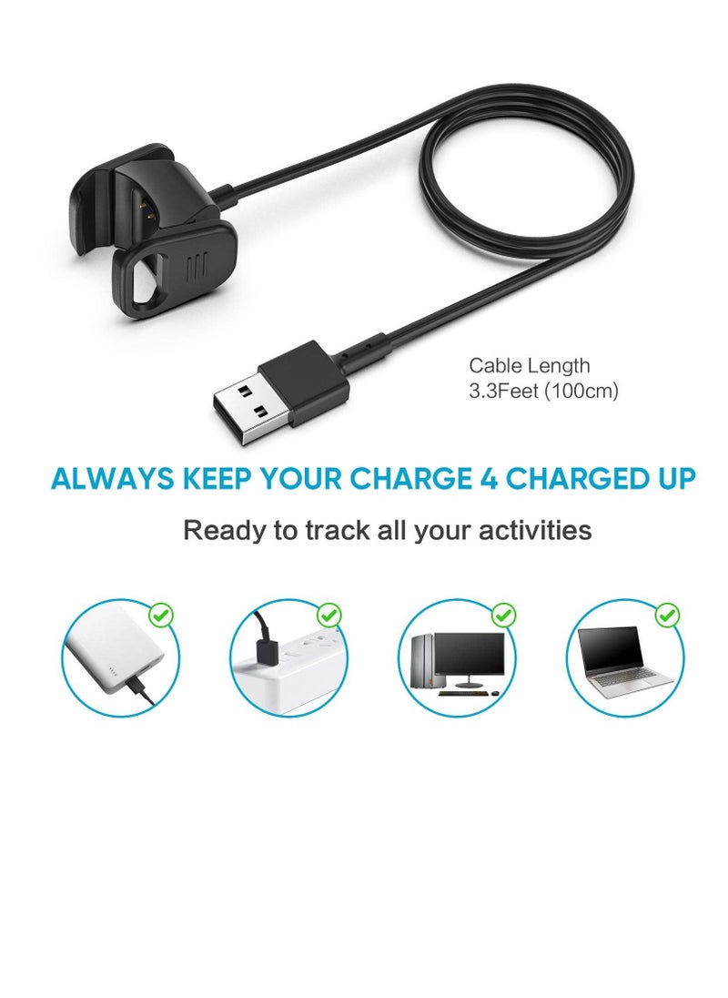 KASTWAVE - Charger Compatible With Fitbit Charge 4 / Charge 3, Replacement USB Charging Cable Cord, Clip Dock Accessories Adapter for Charge 4/Charge 3 Fitness and Activity Tracker(1 Piece) - Image 1