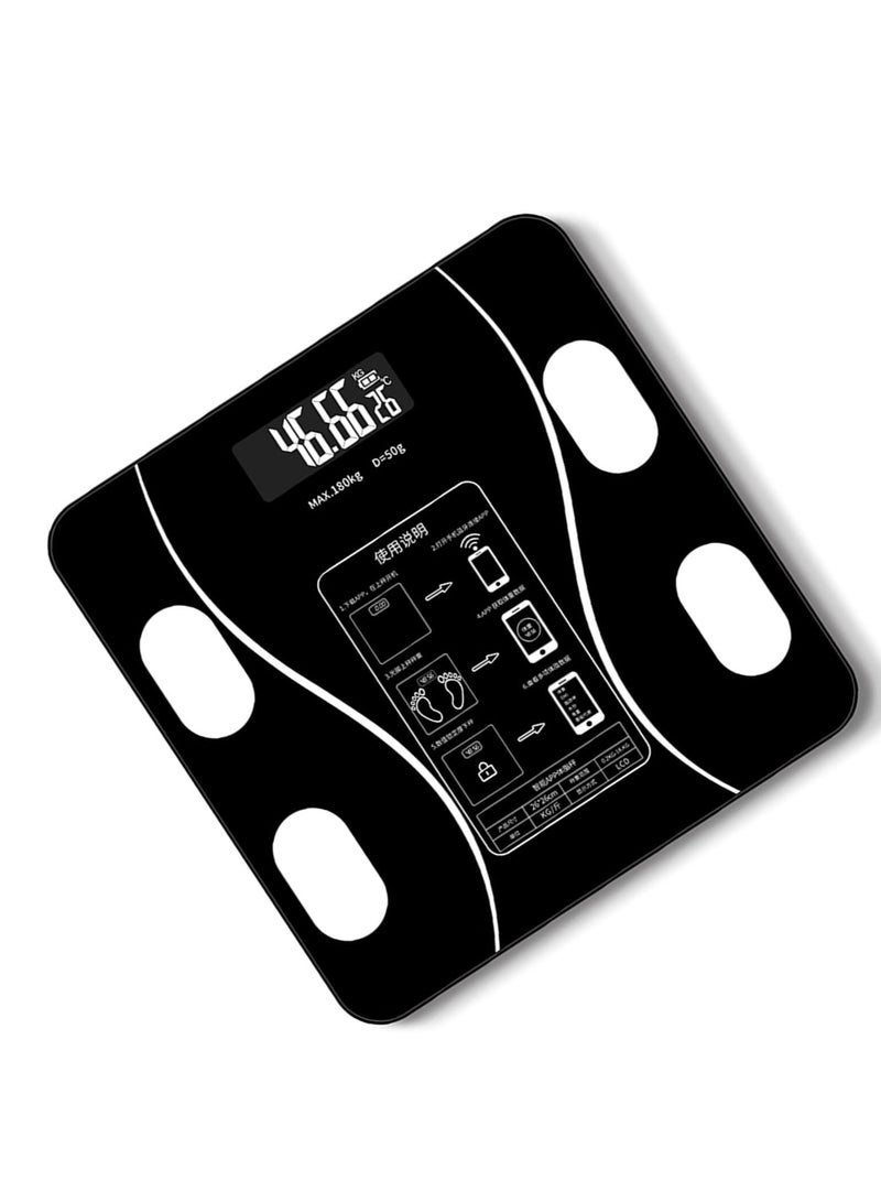 JAJEEK Intelligent Body Fat BMI Scales – Digital Weight Scales Household Body Composition Analyzer with Smartphone App, Accurate Body Fat, Muscle Mass, and BMI Tracking  - Image 1