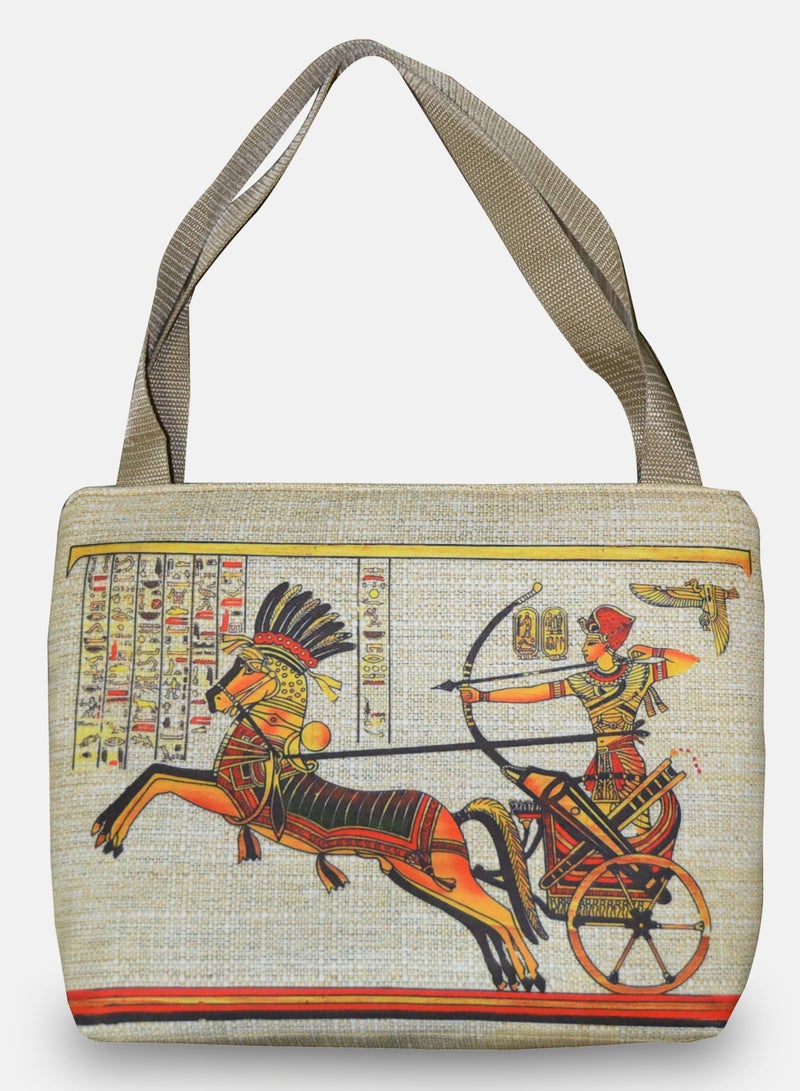 شنطة حريمى بطباعة فرعونى 43*30سم