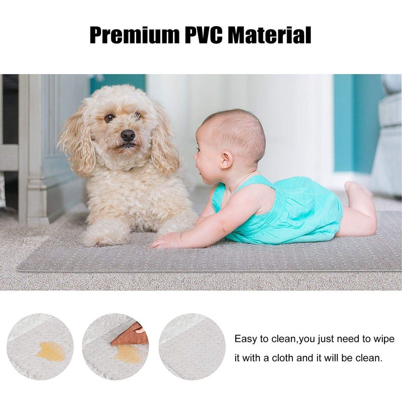 Kuyal Desk Chair Mat for Carpet, 51'' x 63'' Rectangle Transparent Mats for Chairs Good for Desks, Office and Home, Easy Glide, Protects Floors for Low and No Pile Carpeted Floors - Image 3