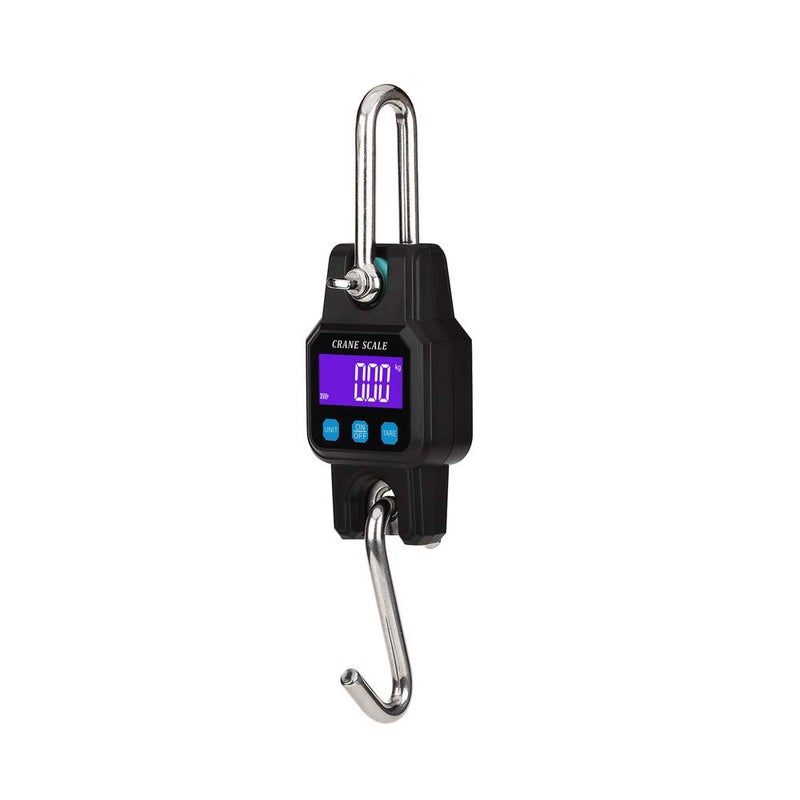 Klau Portable Rechargeable 300 kg / 600 lb Heavy Duty Digital Crane Scale LCD Display with Backlight Black for Home Farm Hunting Outdoor - Image 1