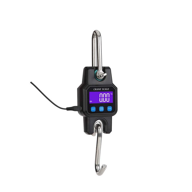 Klau Portable Rechargeable 300 kg / 600 lb Heavy Duty Digital Crane Scale LCD Display with Backlight Black for Home Farm Hunting Outdoor - Image 5
