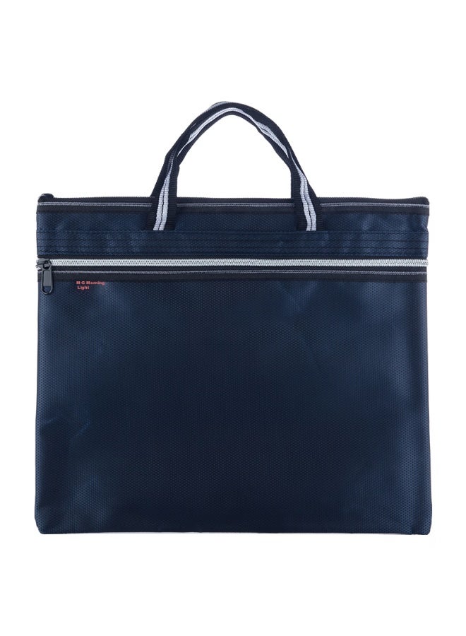 Stationery, Two-Tone Jacquard Handheld Conference Bag, Waterproof Briefcase, Business Document Zipper Bag, File Folder, Single Pack ABB93097 - Image 1