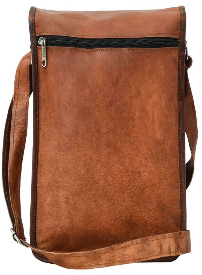 RSN Unisex Leather Bags and Backpacks For College, Travelling, Camping, Cycling and Hiking - Brown - Size: LxBxH - 11x9x3 inches - Image 4