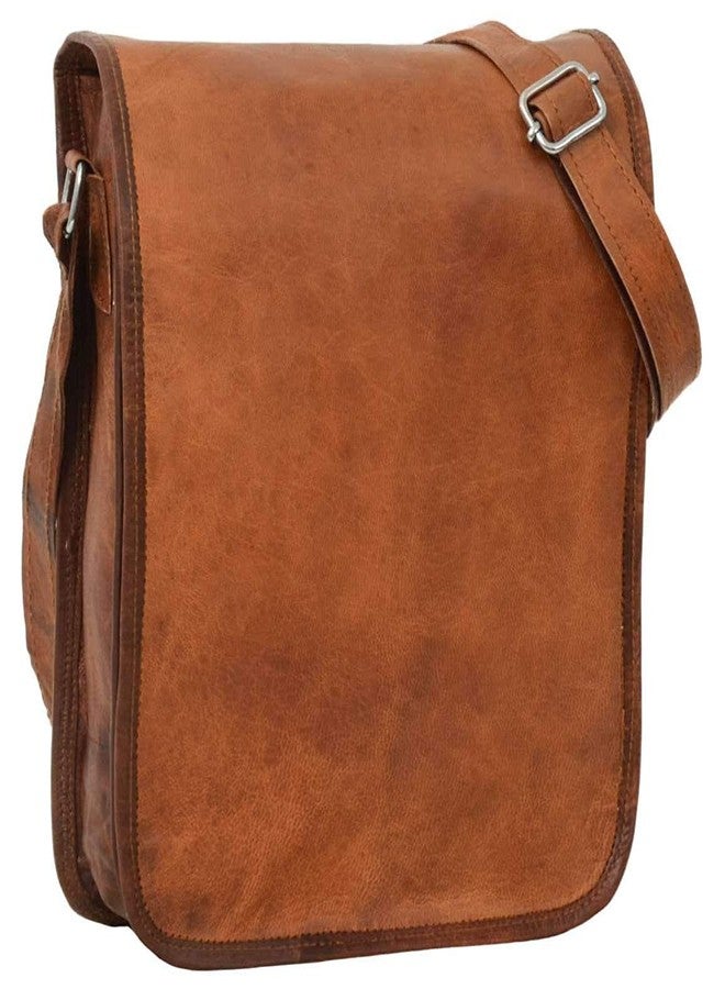RSN Unisex Leather Bags and Backpacks For College, Travelling, Camping, Cycling and Hiking - Brown - Size: LxBxH - 11x9x3 inches - Image 1