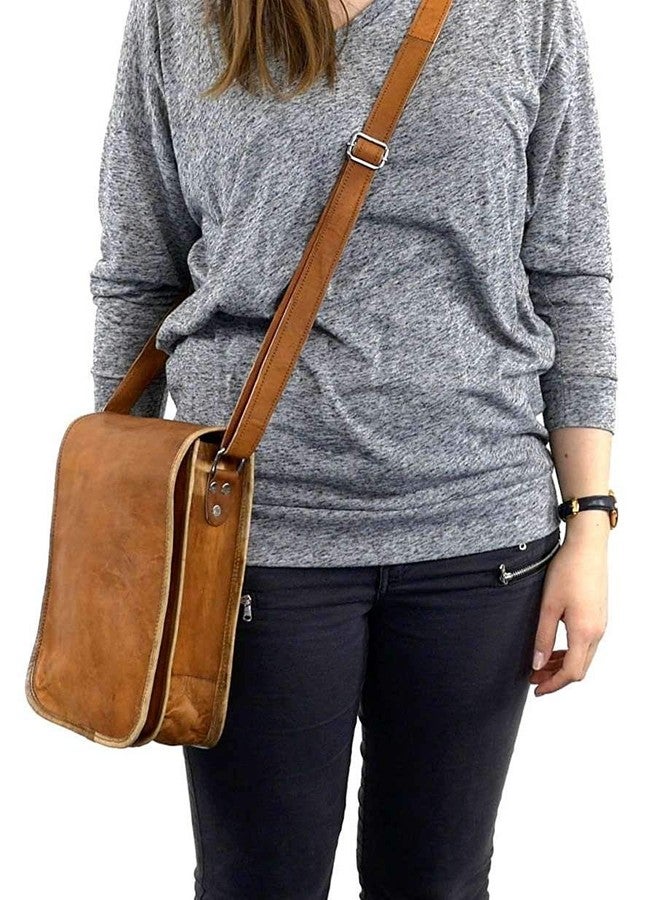 RSN Unisex Leather Bags and Backpacks For College, Travelling, Camping, Cycling and Hiking - Brown - Size: LxBxH - 11x9x3 inches - Image 5