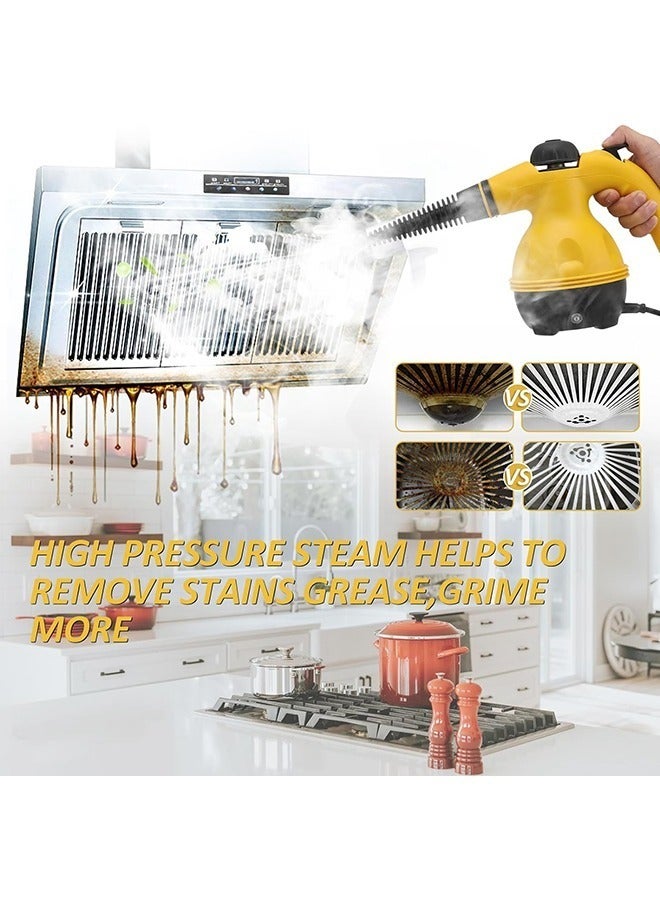 Arabest Handheld Steam Cleaner, Multipurpose Portable Pressurized Steamer with11 PCS Accessories and Safety Lock,2.5M Cord,1200W Steam Cleaner for Carpet, Couch, Clothes, Mattress, Car Seats, Kitchen, Floor Cleaning - Image 3