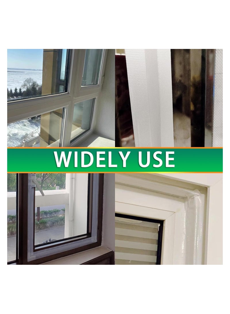 Window Weather Sealing Tape, Window Draft Isolation Sealing Film Tape, Window AC Seal Air Conditioner Sealing Tape No Residue Waterproof Self Adhesive for Keep Out Cold Air Dust Rain(25m*5cm) - Image 3