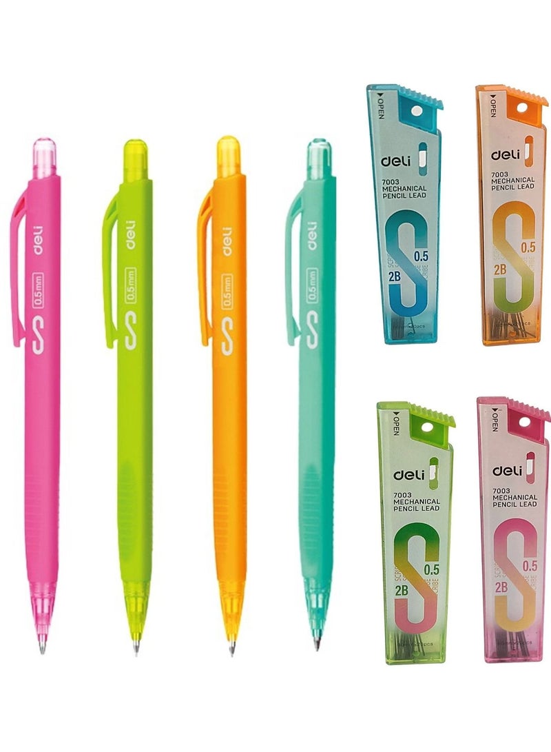 Deli 4-Piece Mechanical Pencils With 4 Pack Of leads - Image 1