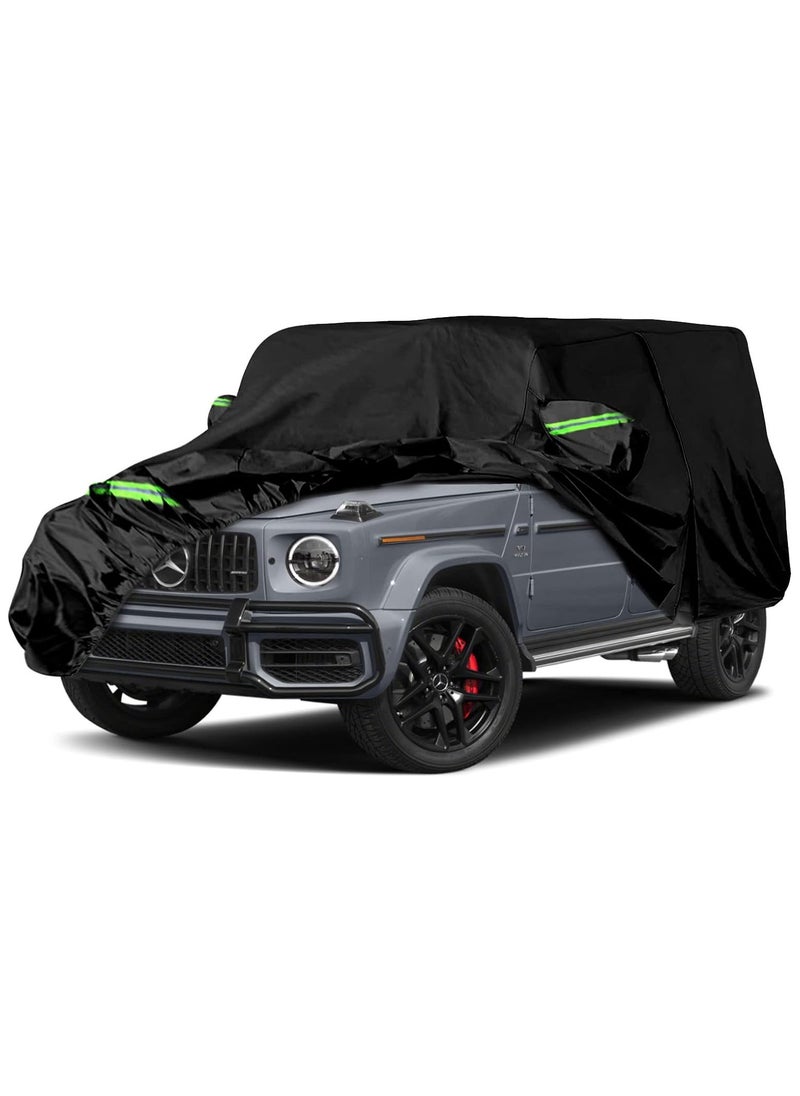 Zipporah - All Weather Protection Car Cover for Mercedes Benz Wagon G-Class 500 550 650 (2004-2024), Waterproof Coating with Reflectors, Soft Interior Lint Layer and Zipper (Black) - Image 1