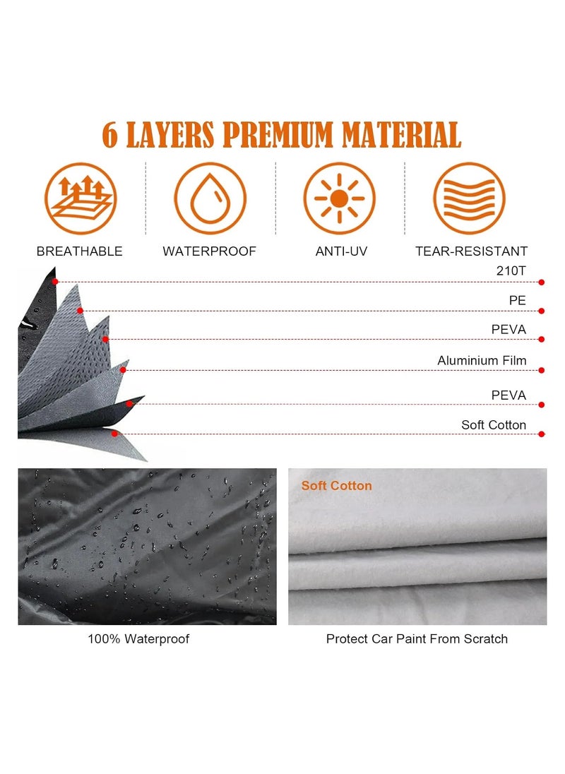 Zipporah - All Weather Protection Car Cover for Mercedes Benz Wagon G-Class 500 550 650 (2004-2024), Waterproof Coating with Reflectors, Soft Interior Lint Layer and Zipper (Black) - Image 1
