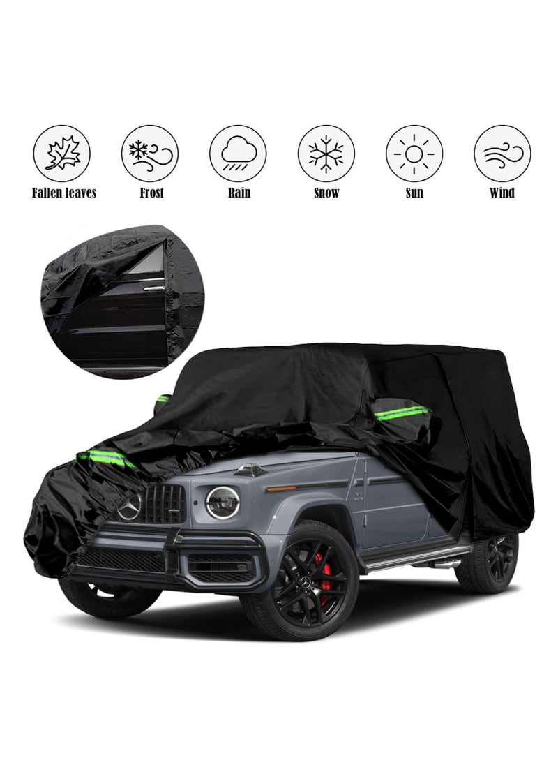 Zipporah - All Weather Protection Car Cover for Mercedes Benz Wagon G-Class 500 550 650 (2004-2024), Waterproof Coating with Reflectors, Soft Interior Lint Layer and Zipper (Black) - Image 1