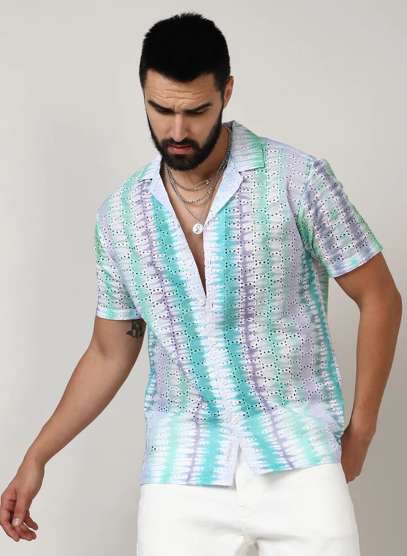 كامبوس سوترا قميص مصبوغ بالربطة الأفقية