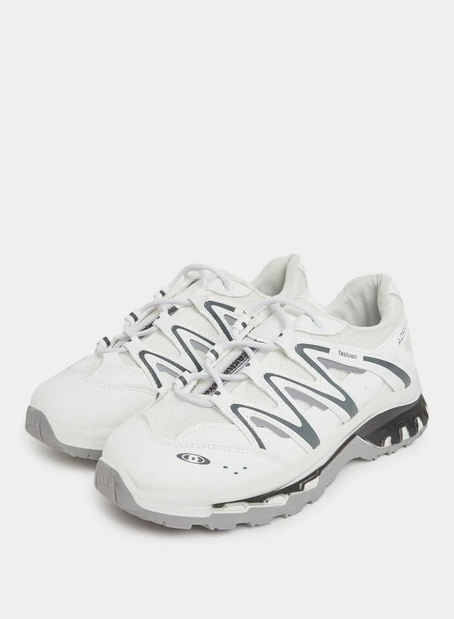 Styli Styli Zigzag Pattern Lace Up Sneakers