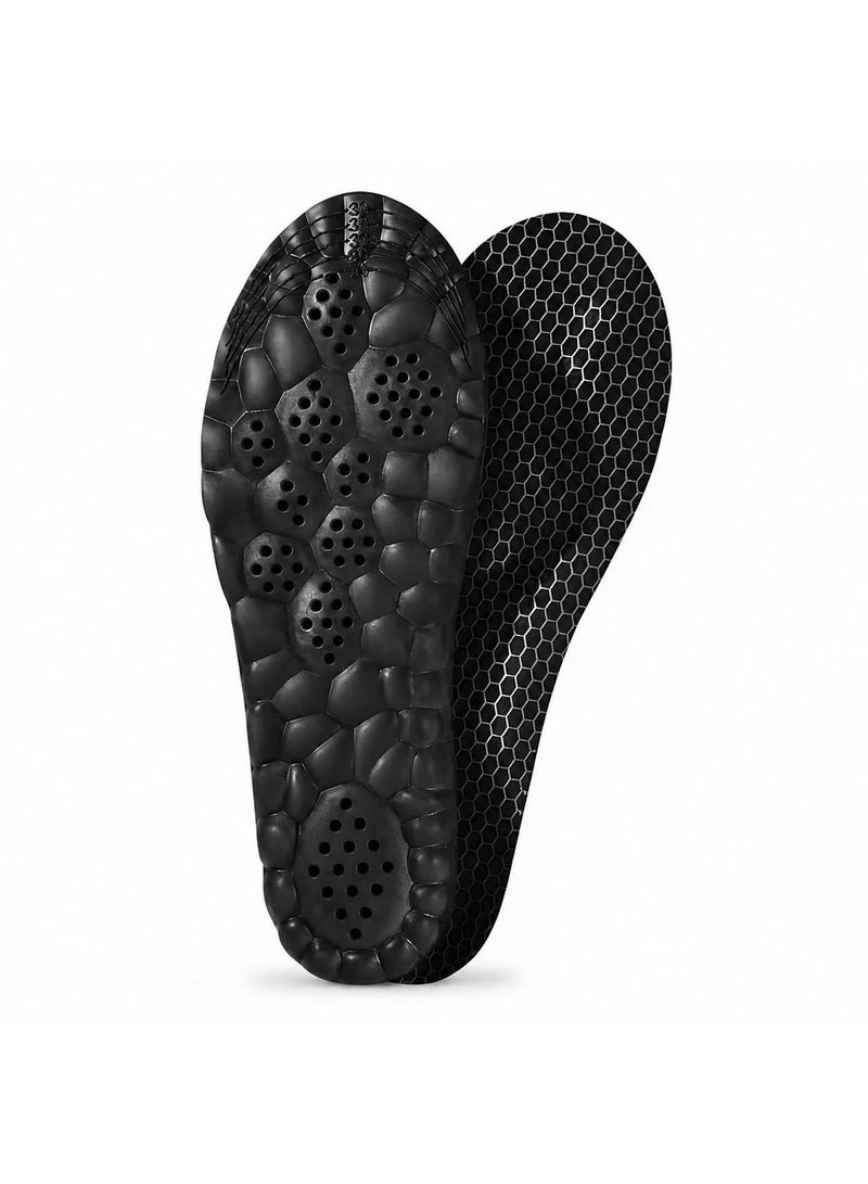 Tishta Medical Silicone Insole for Men - Memory Foam with Massage Pads and Ventilation - Cut-to-Size (41-46) - (Black-Black) - (1 Pair) - Image 1