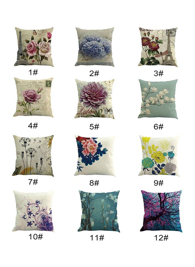 OUTAD Nordic Style Flower Vintage Pillow Case Beige - Image 3