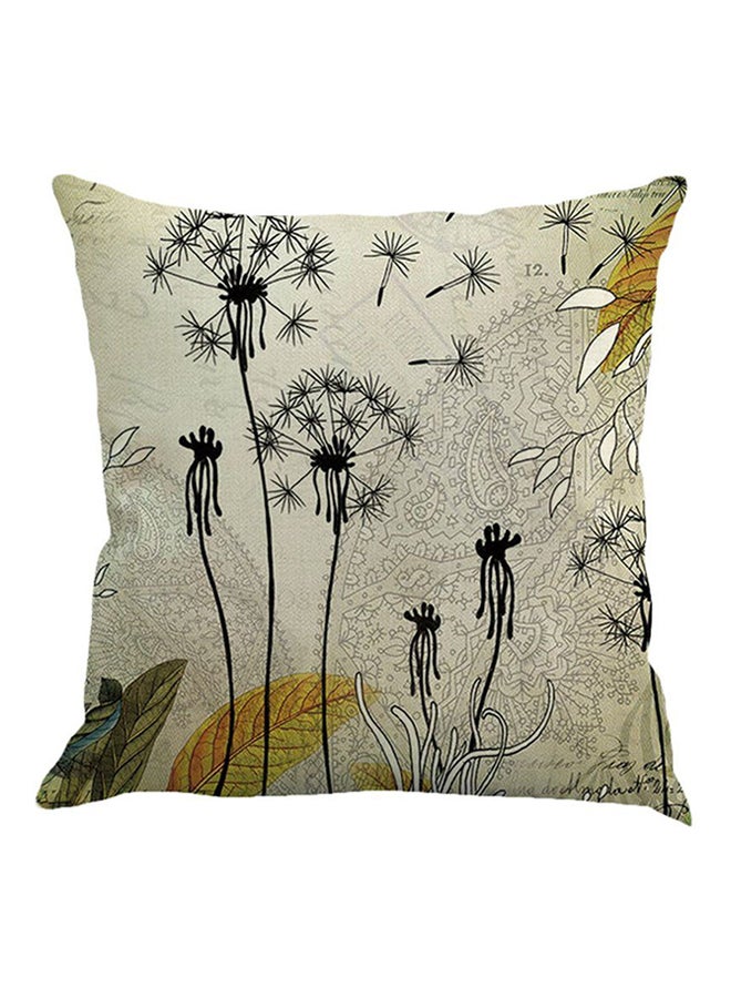 OUTAD Nordic Style Flower Vintage Pillow Case Beige - Image 1