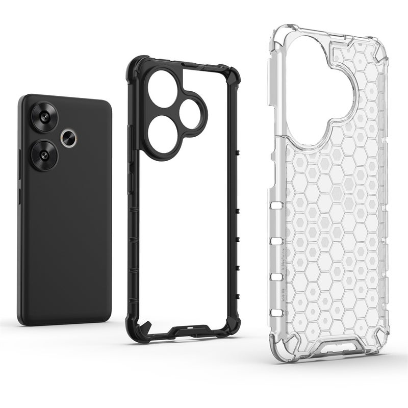 HuHa Protective Cover For Xiaomi Poco F6 Shockproof Honeycomb Phone Case(White) - Image 4