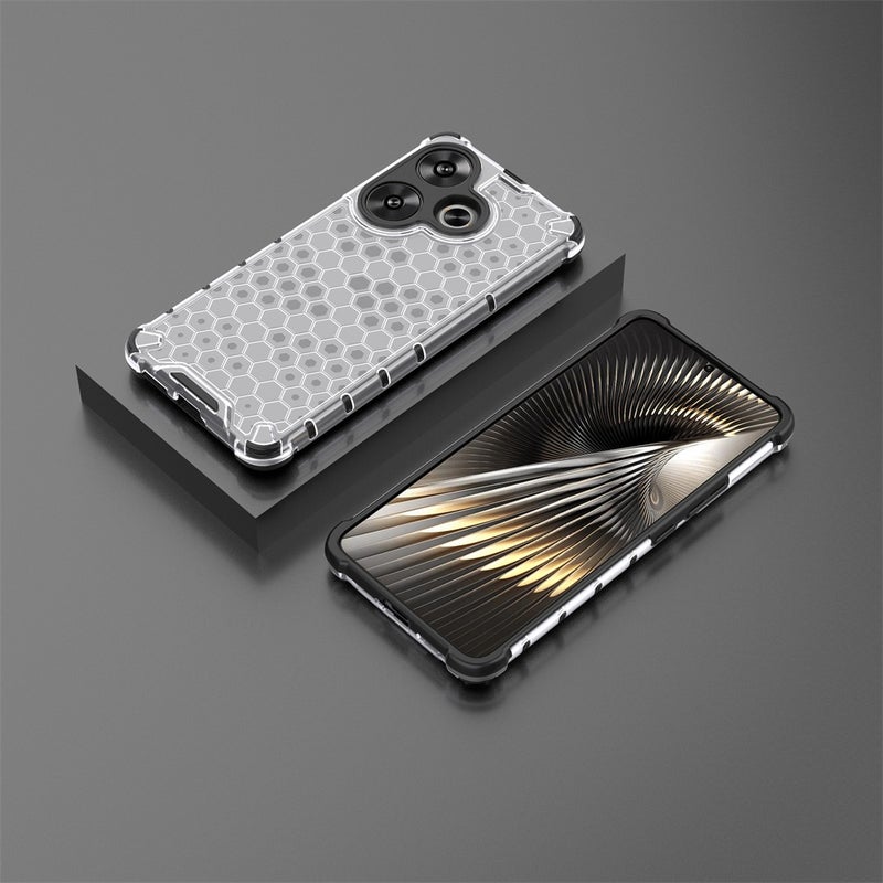 HuHa Protective Cover For Xiaomi Poco F6 Shockproof Honeycomb Phone Case(White) - Image 3