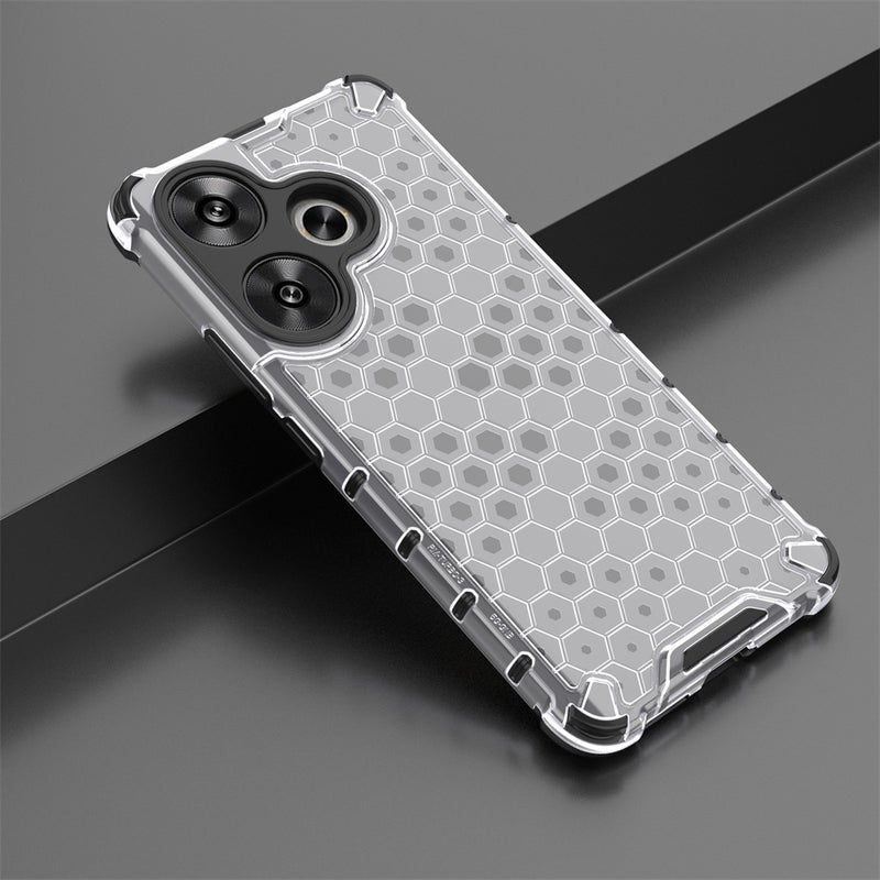 HuHa Protective Cover For Xiaomi Poco F6 Shockproof Honeycomb Phone Case(White) - Image 2