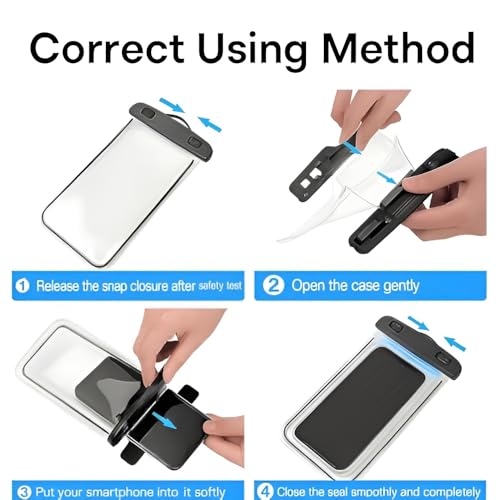 PulGos Waterproof Phone Pouch| IPX8 𝐓𝐨𝐮𝐜𝐡𝐬𝐜𝐫𝐞𝐞𝐧 Friendly Phone Cover with Lanyard- Secure Lock Mobile Cover for 𝐢𝐏𝐡𝐨𝐧𝐞 & 𝐀𝐧𝐝𝐫𝐨𝐢𝐝 | Enjoy Swimming, Beach & Travel Safely - Image 2