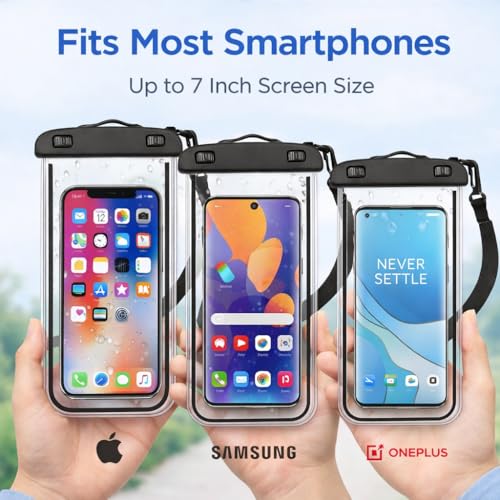 PulGos Waterproof Phone Pouch| IPX8 𝐓𝐨𝐮𝐜𝐡𝐬𝐜𝐫𝐞𝐞𝐧 Friendly Phone Cover with Lanyard- Secure Lock Mobile Cover for 𝐢𝐏𝐡𝐨𝐧𝐞 & 𝐀𝐧𝐝𝐫𝐨𝐢𝐝 | Enjoy Swimming, Beach & Travel Safely - Image 3