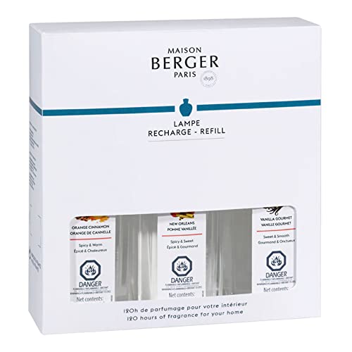 Maison Berger مجموعة إعادة تعبئة عطر MAISON BERGER لشمعة العطر - 3 × 8.45 أونصة سائلة - 3 × 250 مل (ثلاثي دافئ) - Image 2