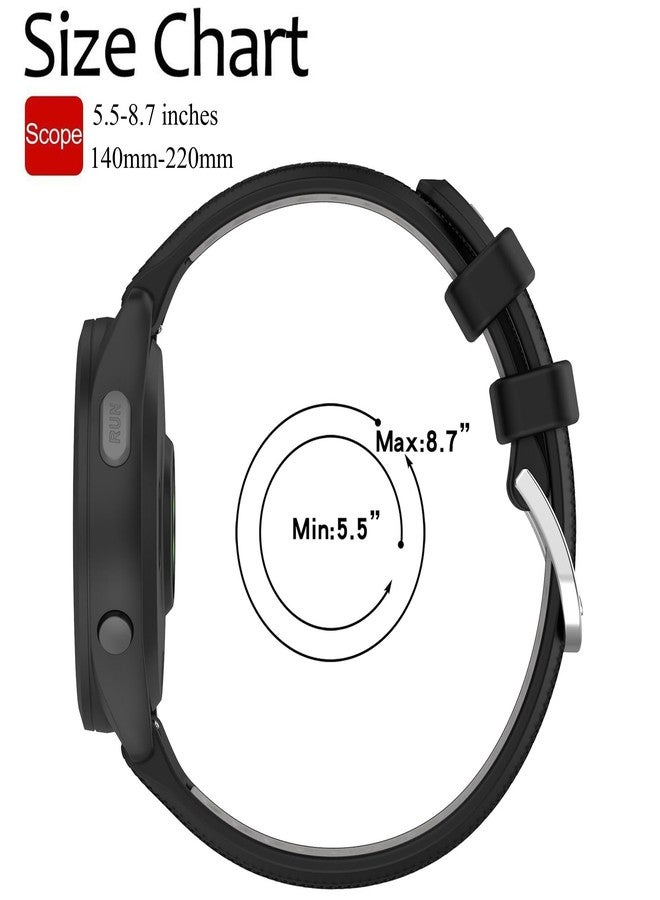 QGHXO سوار بديل من السيليكون سريع الفك مقاس 18 مم لساعة Garmin Forerunner 265S/ Venu 3S/ Venu 2S/ Vivoactive 4S/ Vivomove 3S (بدون جهاز تتبع) - Image 4