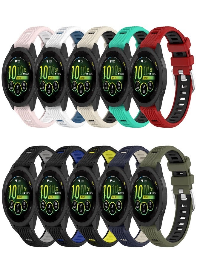 QGHXO سوار بديل من السيليكون سريع الفك مقاس 18 مم لساعة Garmin Forerunner 265S/ Venu 3S/ Venu 2S/ Vivoactive 4S/ Vivomove 3S (بدون جهاز تتبع) - Image 1