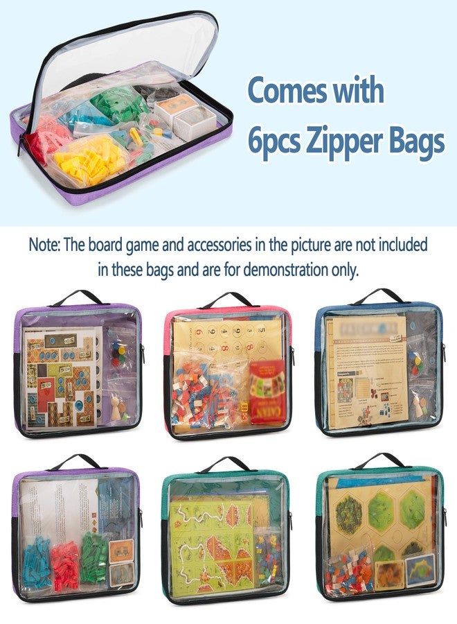 Rexmica Board Game Storage Bag with 6pcs Zipper Bags, Board Game Organizer and Storage with Cover for Office Supplies, Puzzles, Toys, Building Blocks, Craft Product, Board Game Storage Containers - Image 3