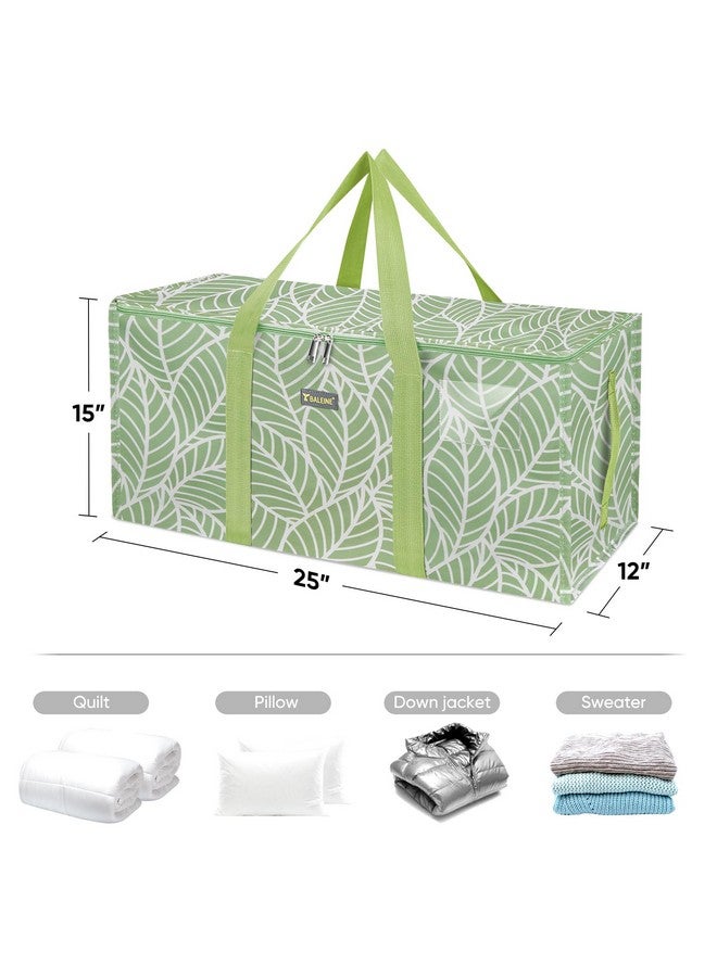 Baleine BALEINE Extra Large Storage Tote with Zippers & Carrying Handles, Heavy-Duty Oxford Fabric Moving Bags for Laundry, Space Saving, Storage, Antique Foliage  - Image 4