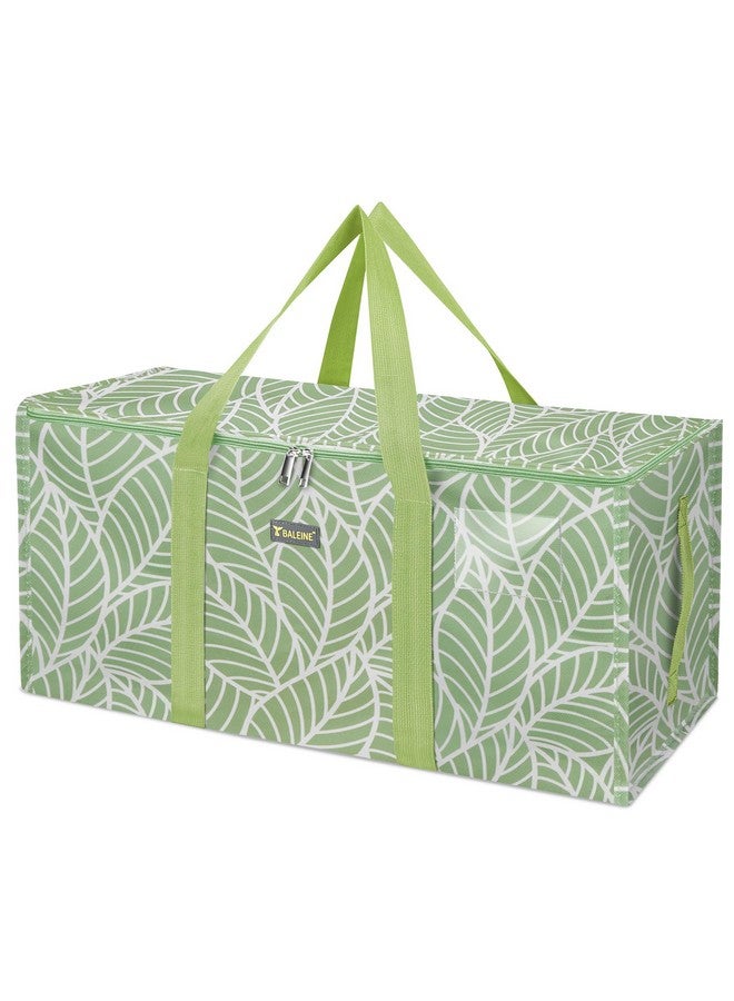 Baleine BALEINE Extra Large Storage Tote with Zippers & Carrying Handles, Heavy-Duty Oxford Fabric Moving Bags for Laundry, Space Saving, Storage, Antique Foliage  - Image 1