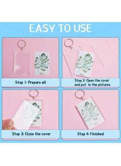 Graffiti Resin Heart Shape Stainless Steel Keychain 2 Pcs  - Image 3