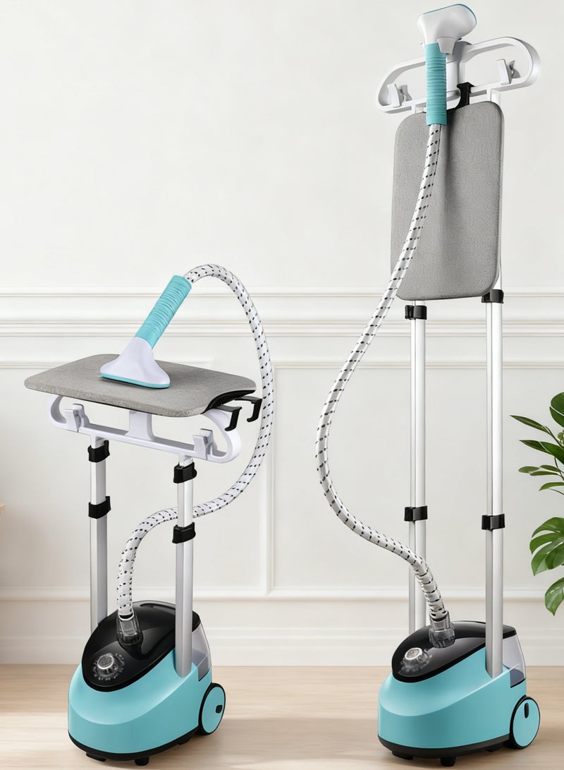 واميت مكواة بخار قائمة، مكواة بخار كهربائية للملابس مع نظام تعليق للبدلات، 11 مستوى بخار، خالية من التجاعيد، أعمدة تلسكوبية عالية الجودة، بخار لمدة 50 دقيقة، مثالية للاستخدام المنزلي والتجاري، 1.5 لتر، 2000 واط - Image 1