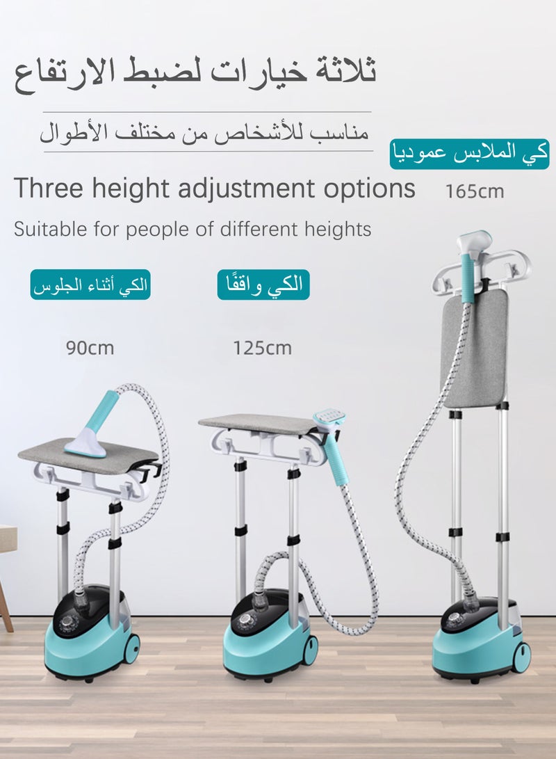 واميت مكواة بخار قائمة، مكواة بخار كهربائية للملابس مع نظام تعليق للبدلات، 11 مستوى بخار، خالية من التجاعيد، أعمدة تلسكوبية عالية الجودة، بخار لمدة 50 دقيقة، مثالية للاستخدام المنزلي والتجاري، 1.5 لتر، 2000 واط - Image 3
