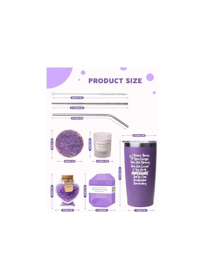 The Bros Scented Candles Set,Birthday Gifts for Women, Relaxing Spa Gift Basket Set, Thoughtful and Distinctive Presents for Women, Ideal for Holiday Gifting,Purple - Image 2