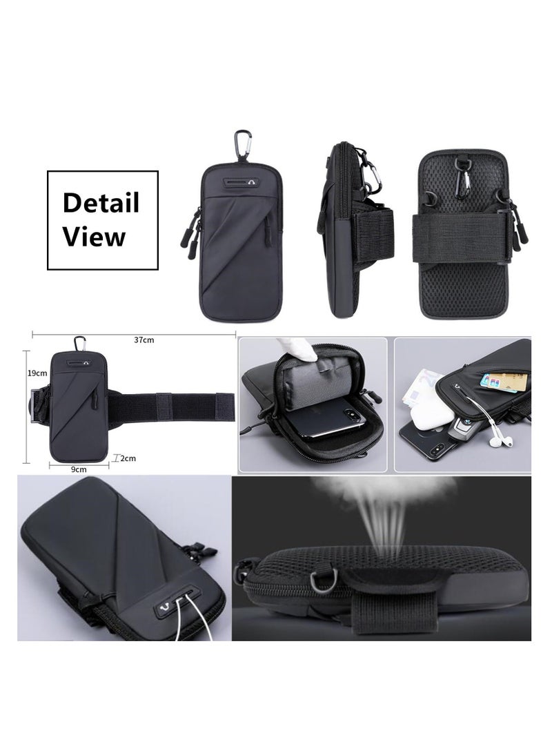 SOLARAE New Arm Band for Phone for Running, Cell Phone Pouch with Adjustable Elastic Band, Waterproof Armband Cell Phone Holder for Running, Walking, Hiking, Biking (pink) - Image 3