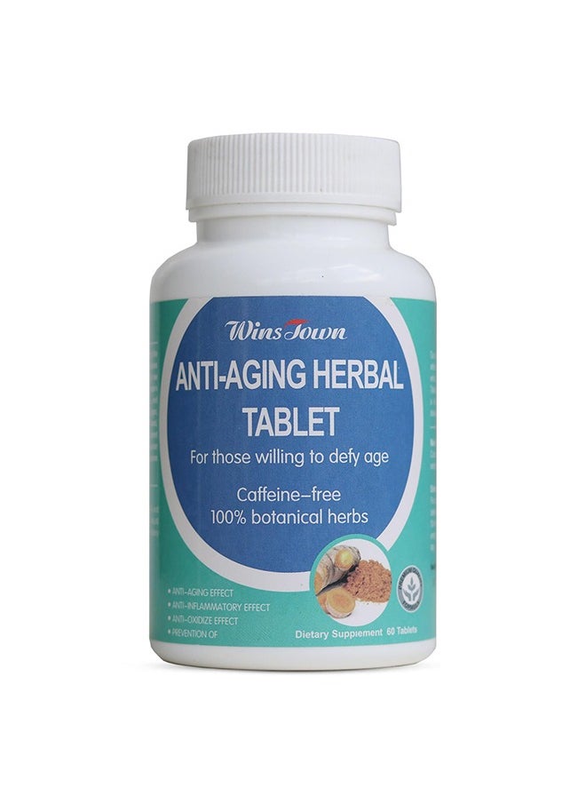 Wins Town - Anti Aging Herbal Tablet, Natural Amino Acid Supplement for Longevity, Supports Skin, Hair, Nails, Bones, Immune Health, 60 Tablets - Image 1