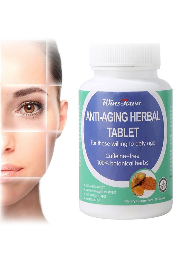 Wins Town - Anti Aging Herbal Tablet, Natural Amino Acid Supplement for Longevity, Supports Skin, Hair, Nails, Bones, Immune Health, 60 Tablets - Image 1