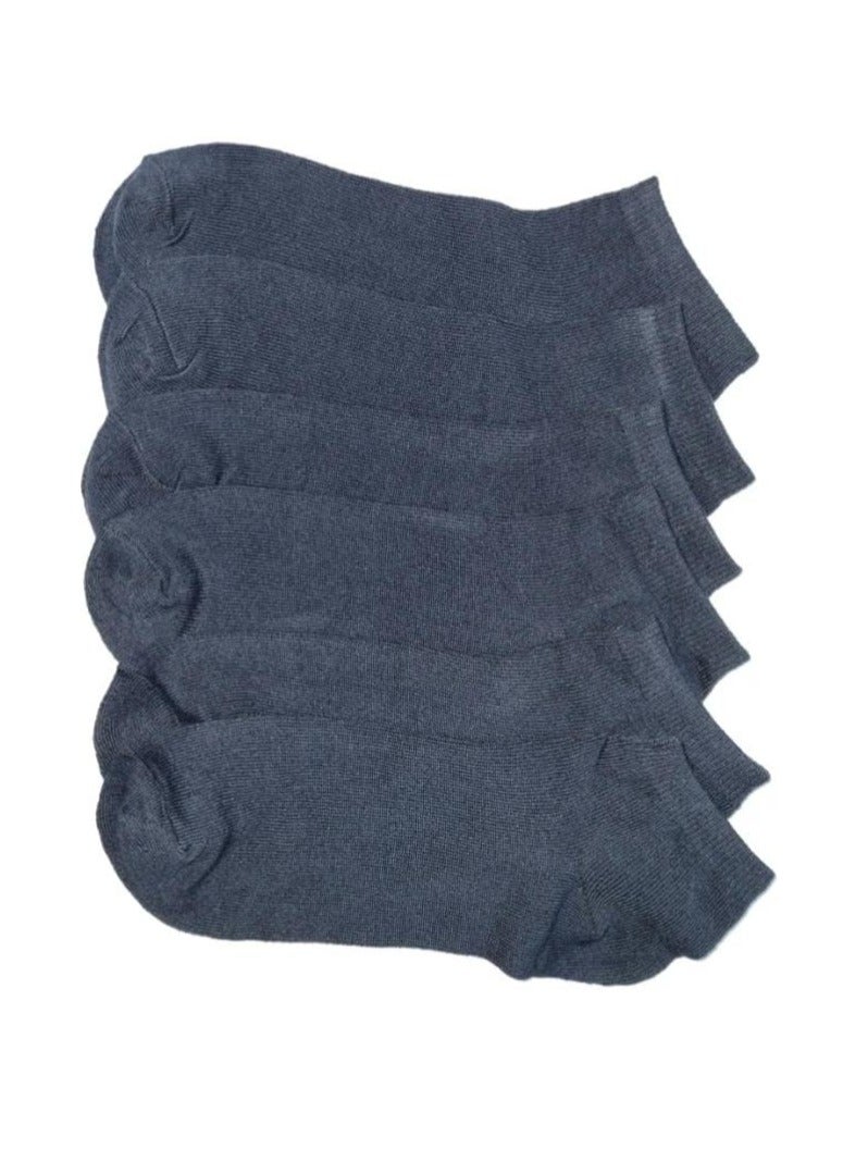 Casual Ankle Socks 6 Pairs Navy Blue