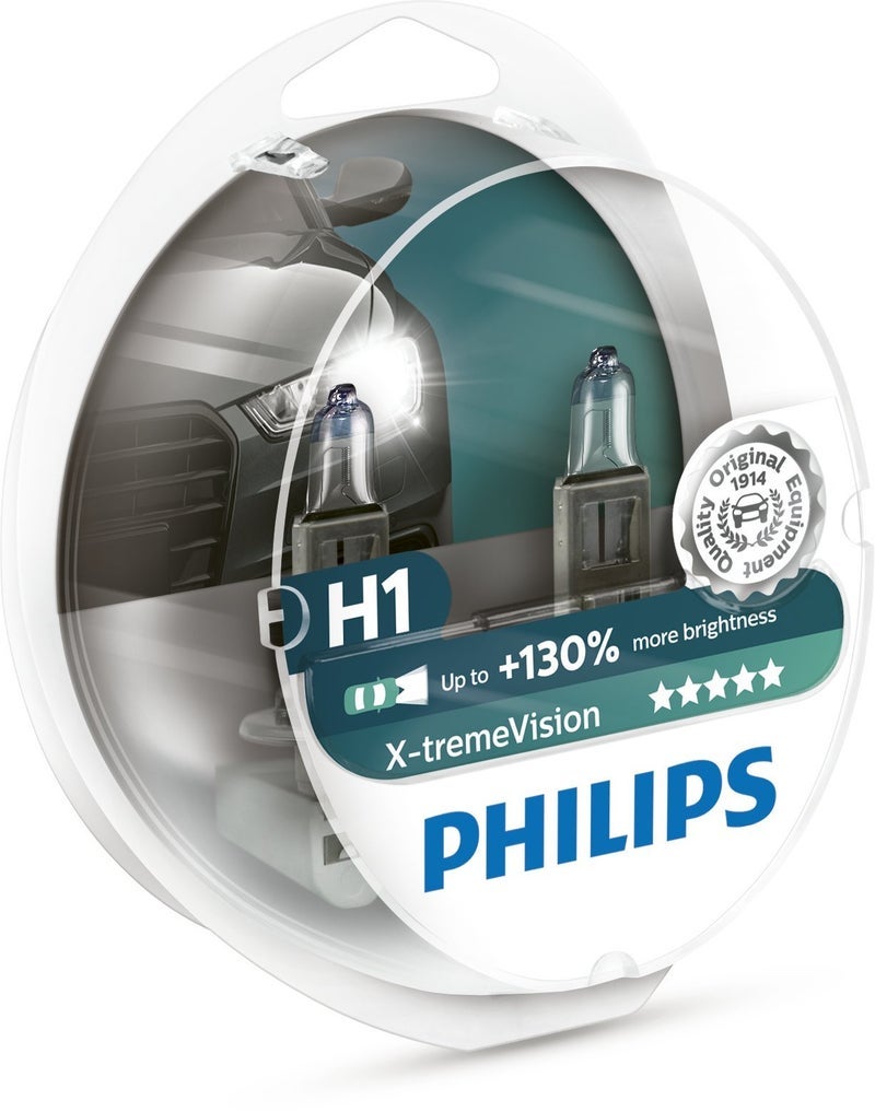 فيليبس مصابيح Philips X-treme Vision حتى 130٪ لمبات أمامية H1 55W - Image 2