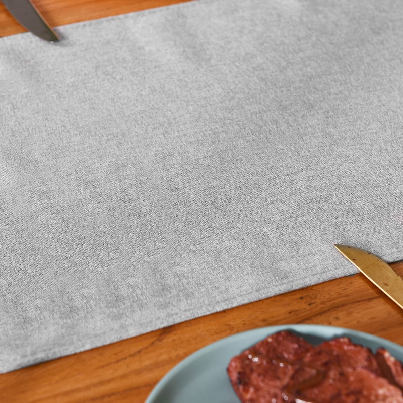 Winotic Grey Table Runner 13 x 36 Inches Long, Cotton Linen Farmhouse Style Dresser Scarf for Kitchen Dining Coffee Table Parties Wedding Home Decor (13â€ x 36â€, Grey) - Image 5
