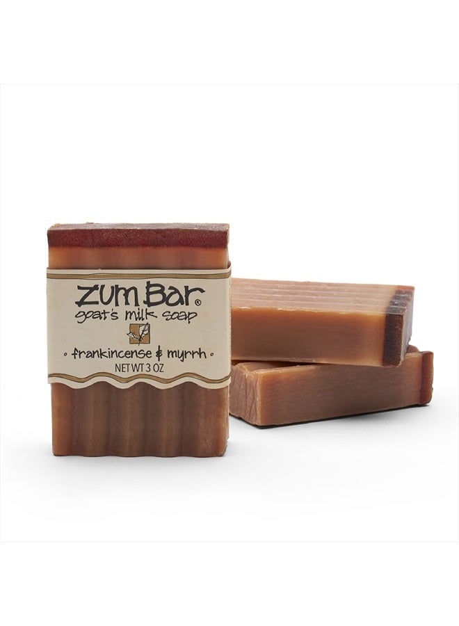 Indigo Wild Zum Bar Goat's Milk Soap - Frankincense and Myrrh - 3 oz (3 Pack) - Image 1