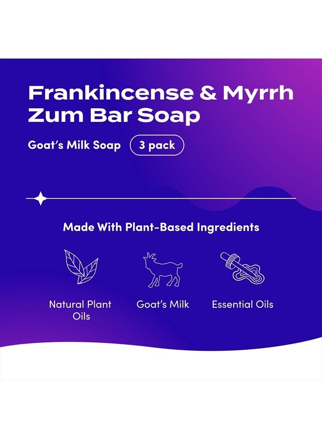 Indigo Wild Zum Bar Goat's Milk Soap - Frankincense and Myrrh - 3 oz (3 Pack) - Image 2